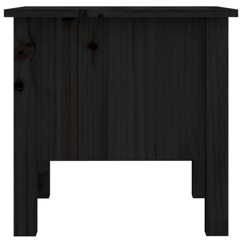 Tables d'appoint 2 pcs Noir 40x40x39 cm Bois massif de pin - XIOS