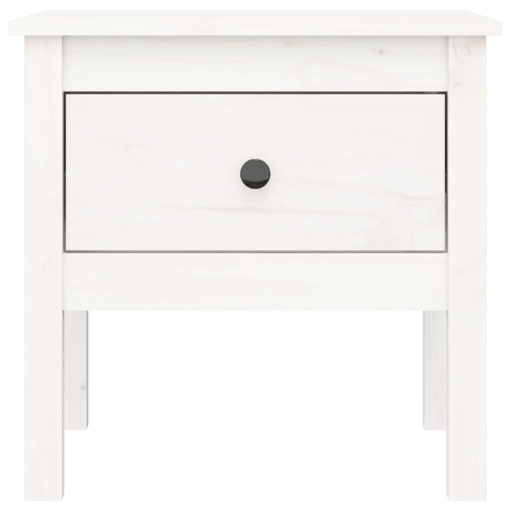 Tables d'appoint 2 pcs Blanc 50x50x49 cm Bois massif de pin - XIOS