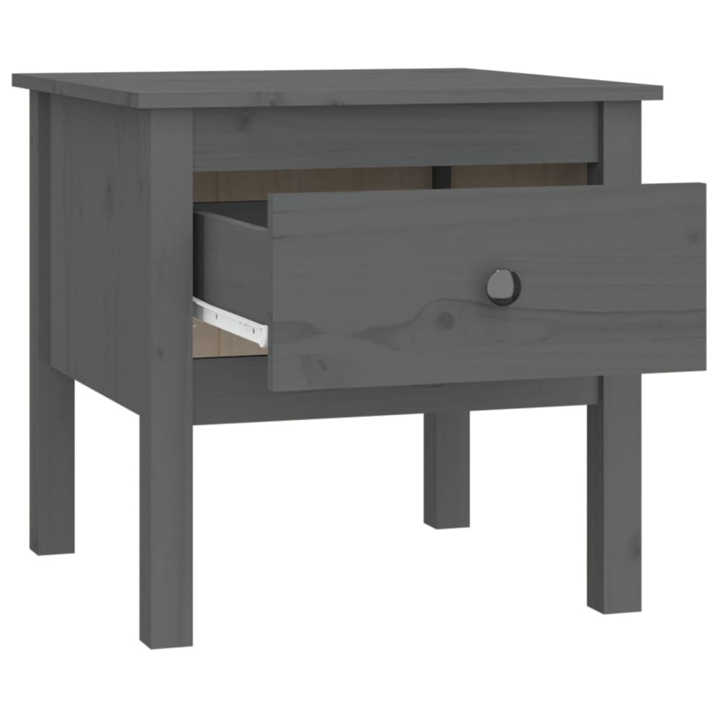 Table d'appoint Gris 50x50x49 cm Bois massif de pin - XIOS