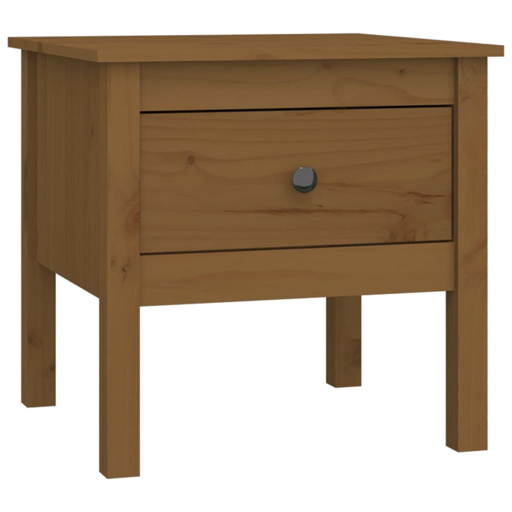 Table d'appoint Marron miel 50x50x49 cm Bois massif de pin - XIOS