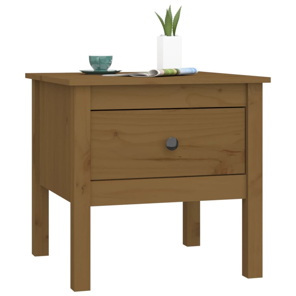 Table d'appoint Marron miel 50x50x49 cm Bois massif de pin - XIOS
