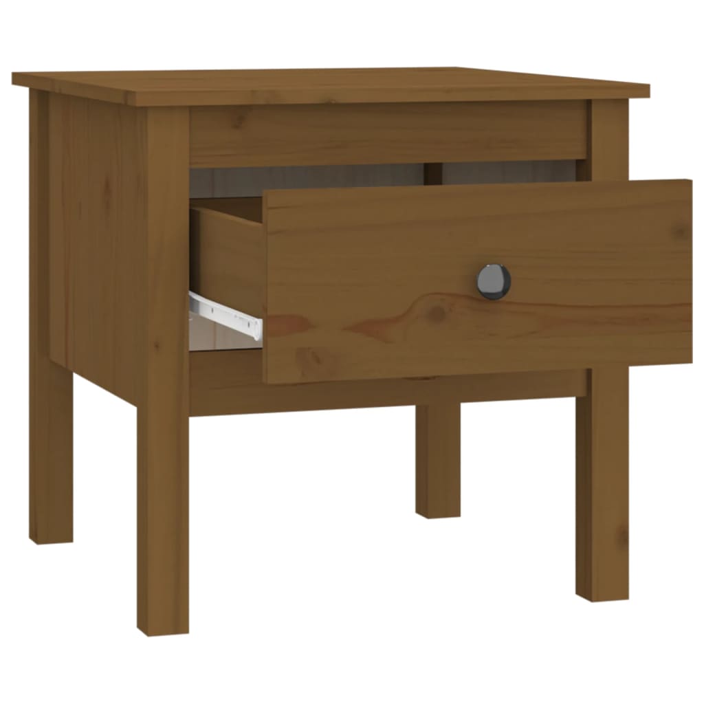 Table d'appoint Marron miel 50x50x49 cm Bois massif de pin - XIOS