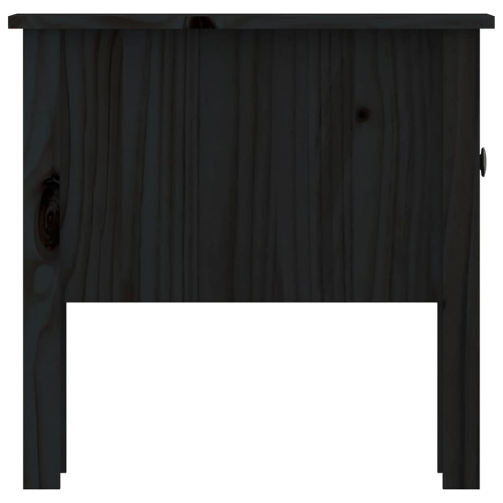 Tables d'appoint 2 pcs Noir 50x50x49 cm Bois massif de pin - XIOS