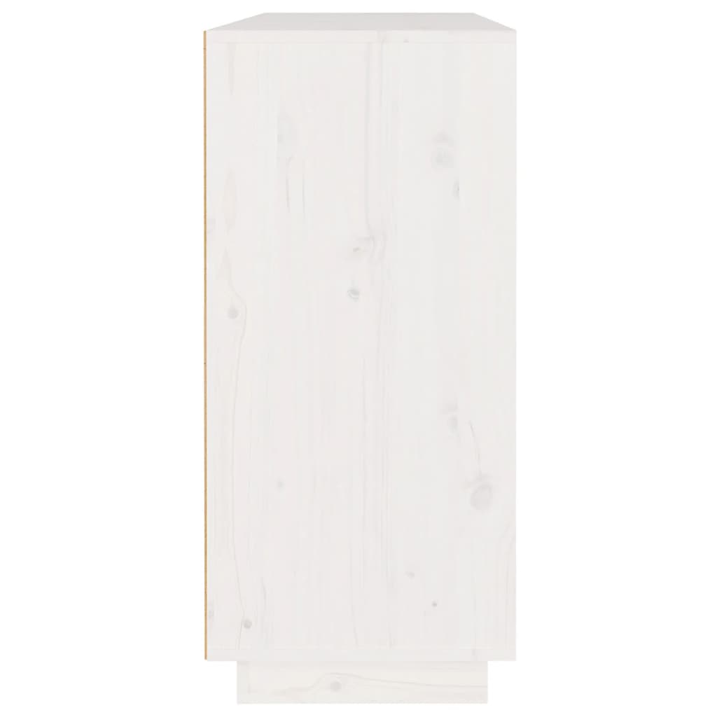 Buffet blanc 110x34x75 cm bois massif de pin - XIOS