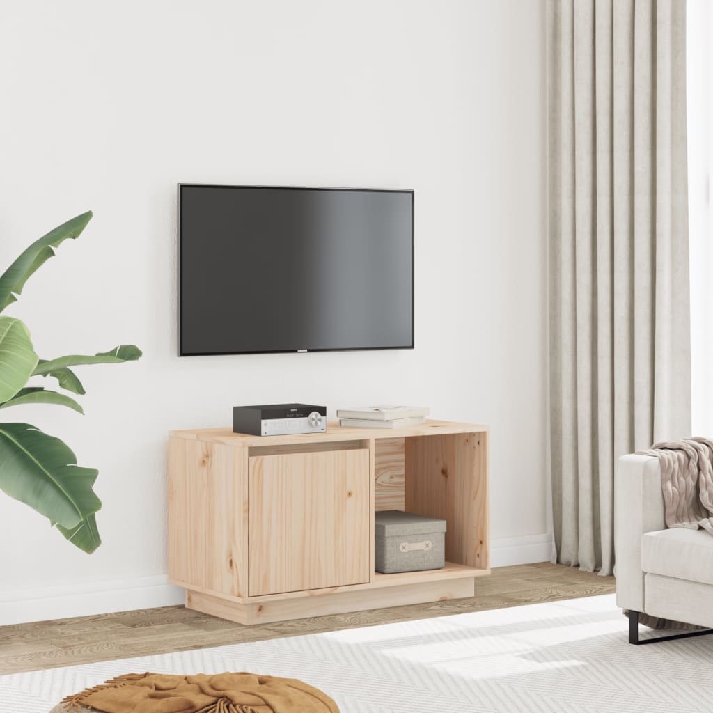 Meuble TV 74x35x44 cm Bois de pin massif - XIOS
