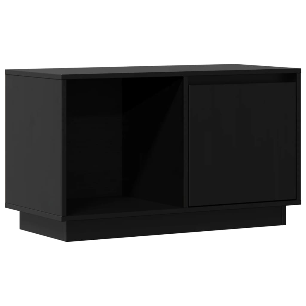 Meuble TV Noir 74x35x44 cm Bois de pin massif - XIOS