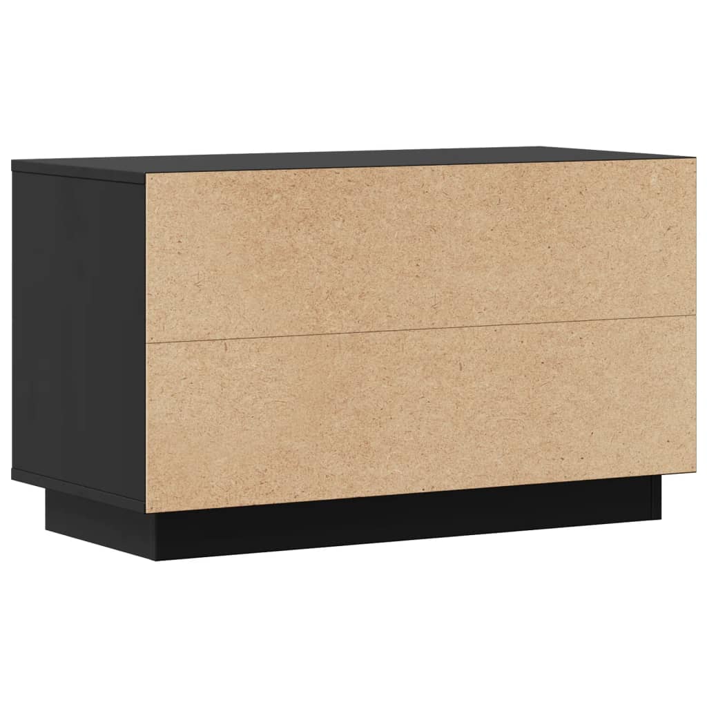 Meuble TV Noir 74x35x44 cm Bois de pin massif - XIOS