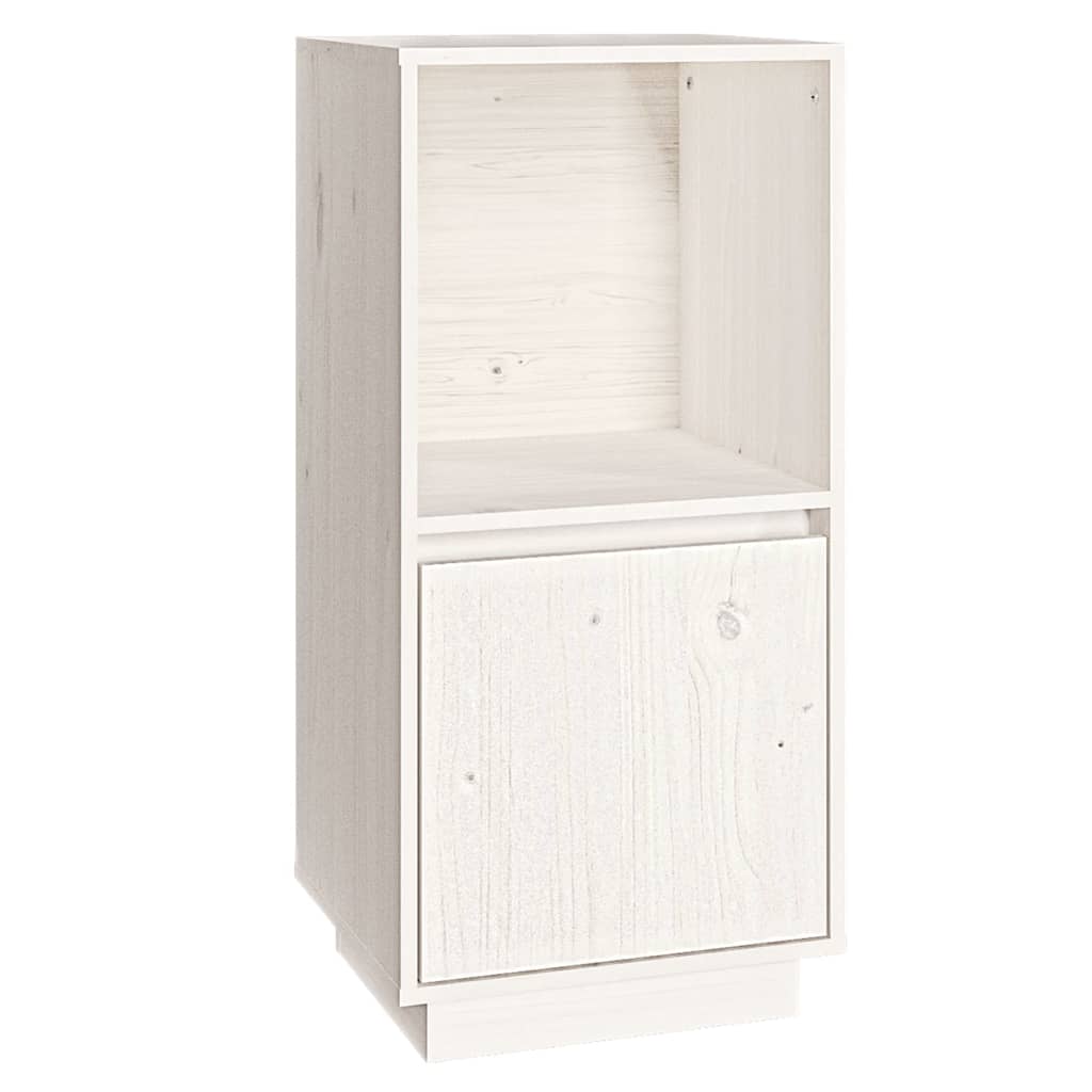Buffet blanc 38x35x80 cm bois massif de pin - XIOS