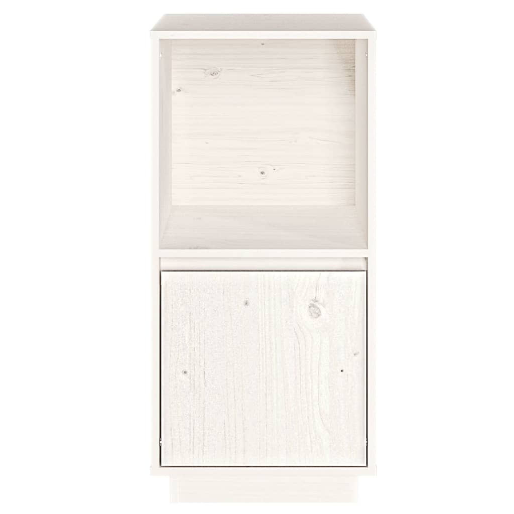 Buffet blanc 38x35x80 cm bois massif de pin - XIOS