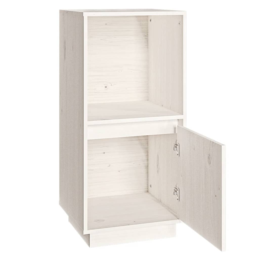Buffet blanc 38x35x80 cm bois massif de pin - XIOS