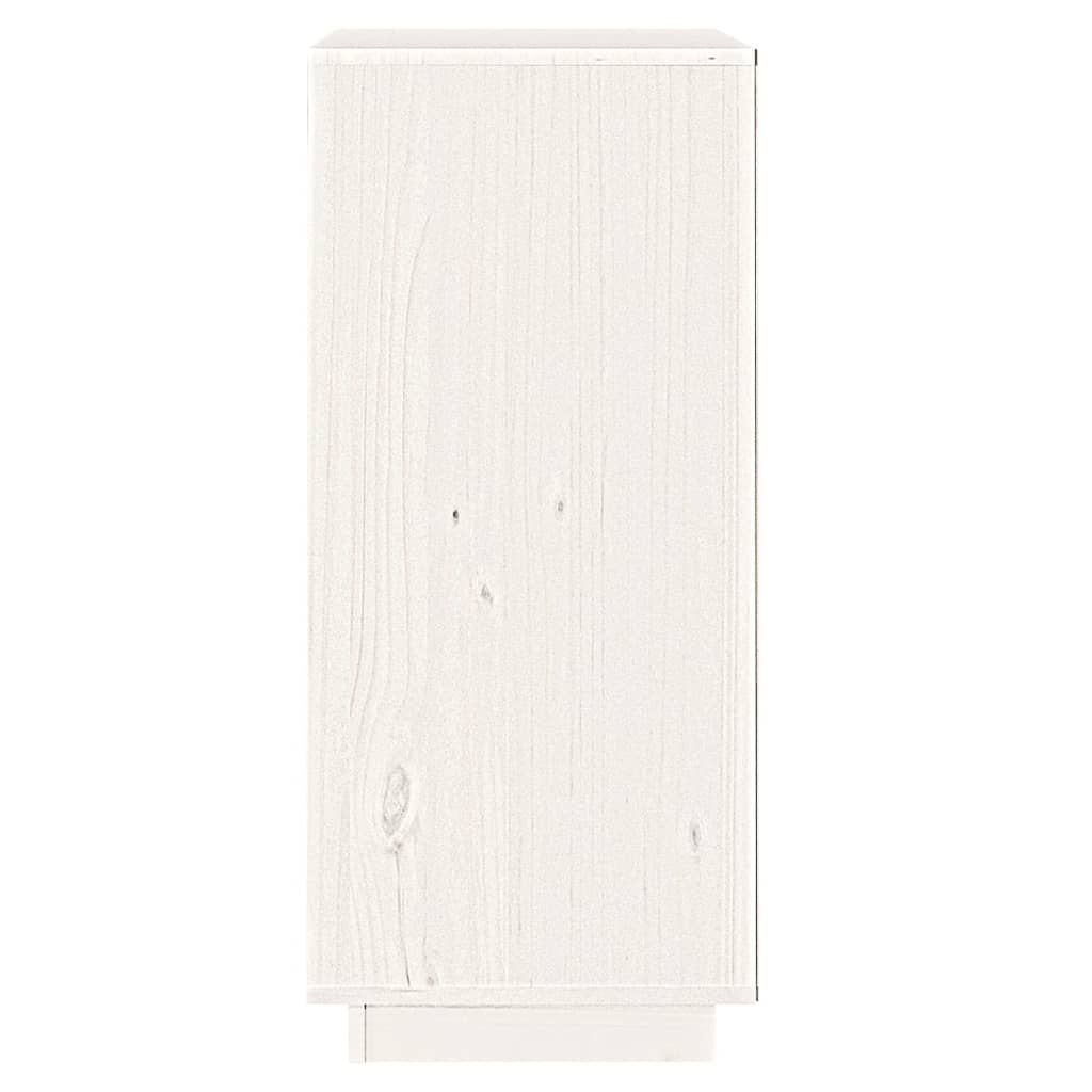 Buffet blanc 38x35x80 cm bois massif de pin - XIOS