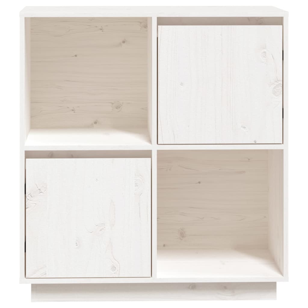 Buffet blanc 74x35x80 cm bois massif de pin - XIOS