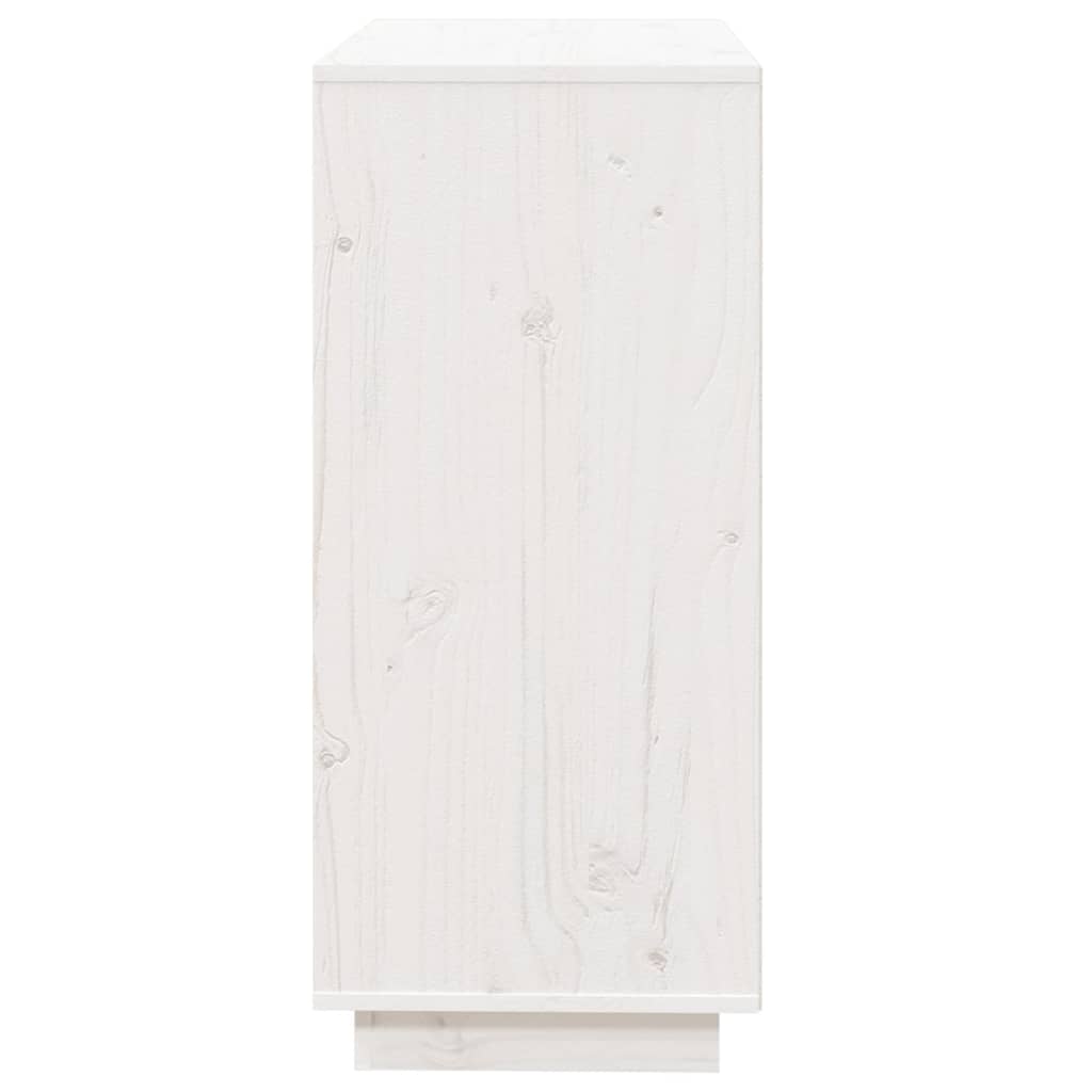 Buffet blanc 74x35x80 cm bois massif de pin - XIOS
