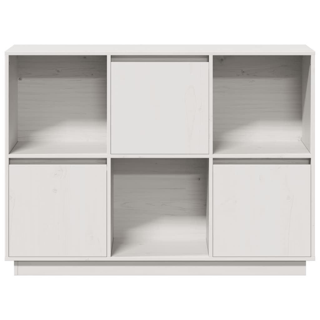 Buffet Blanc 110,5x35x80 cm Bois massif de pin - XIOS