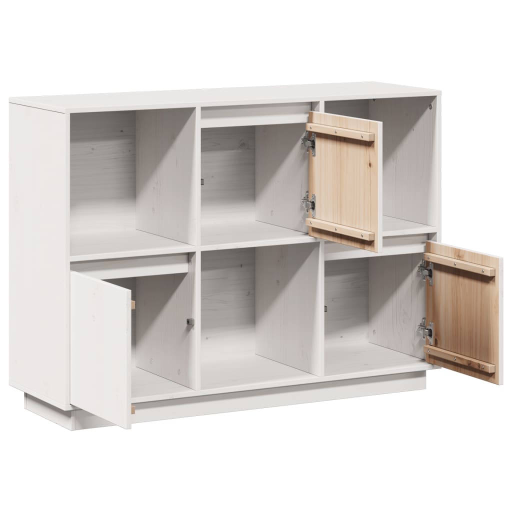 Buffet Blanc 110,5x35x80 cm Bois massif de pin - XIOS