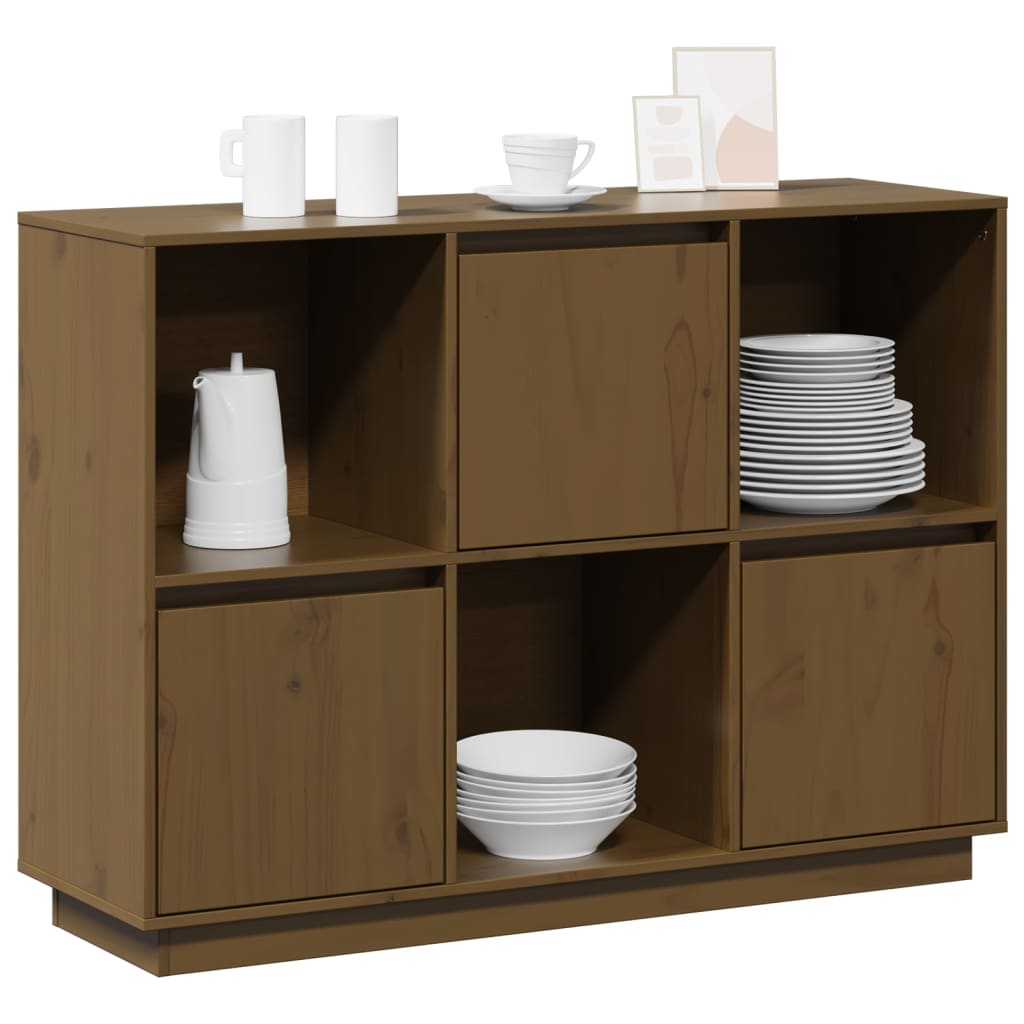 Buffet Marron miel 110,5x35x80 cm Bois massif de pin - XIOS