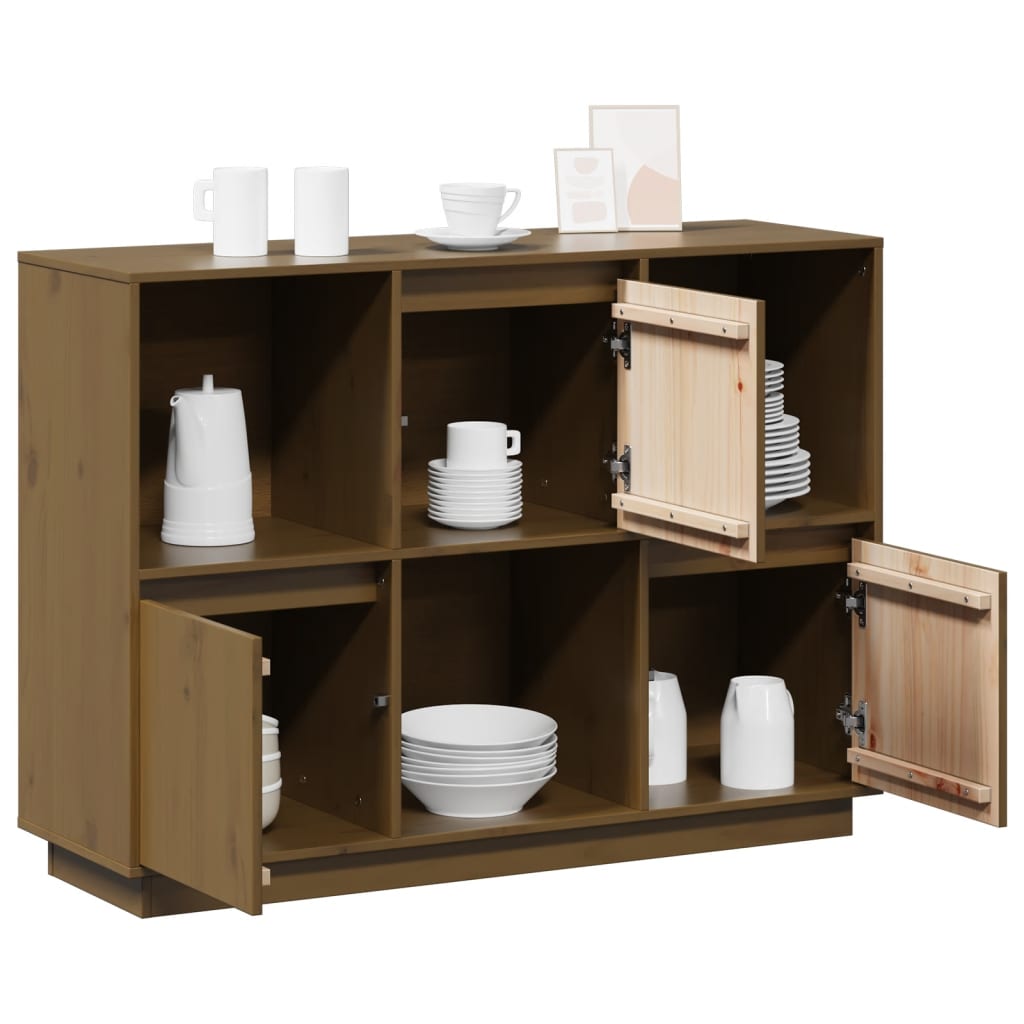 Buffet Marron miel 110,5x35x80 cm Bois massif de pin - XIOS