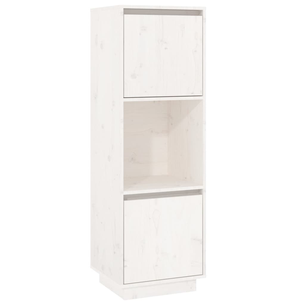 Buffet haut Blanc 38x35x117 cm Bois massif de pin - XIOS
