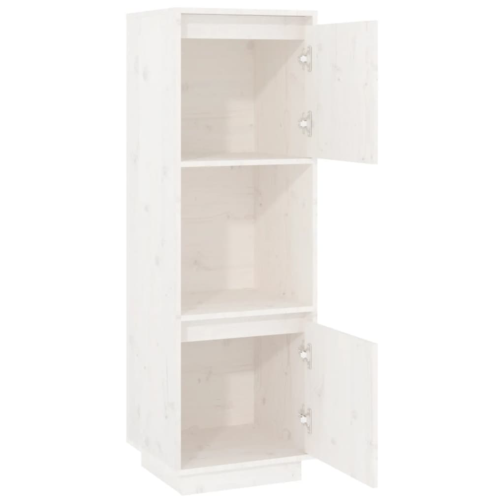 Buffet haut Blanc 38x35x117 cm Bois massif de pin - XIOS