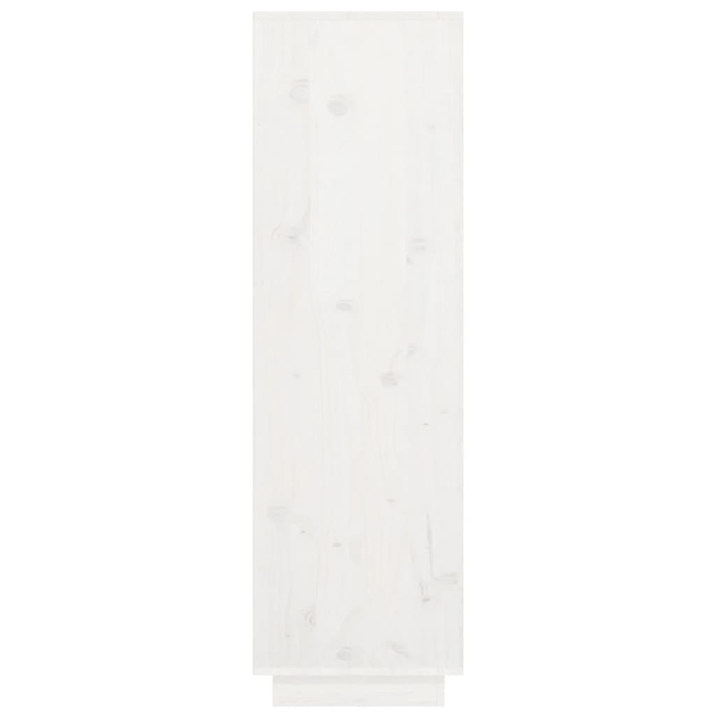 Buffet haut Blanc 38x35x117 cm Bois massif de pin - XIOS