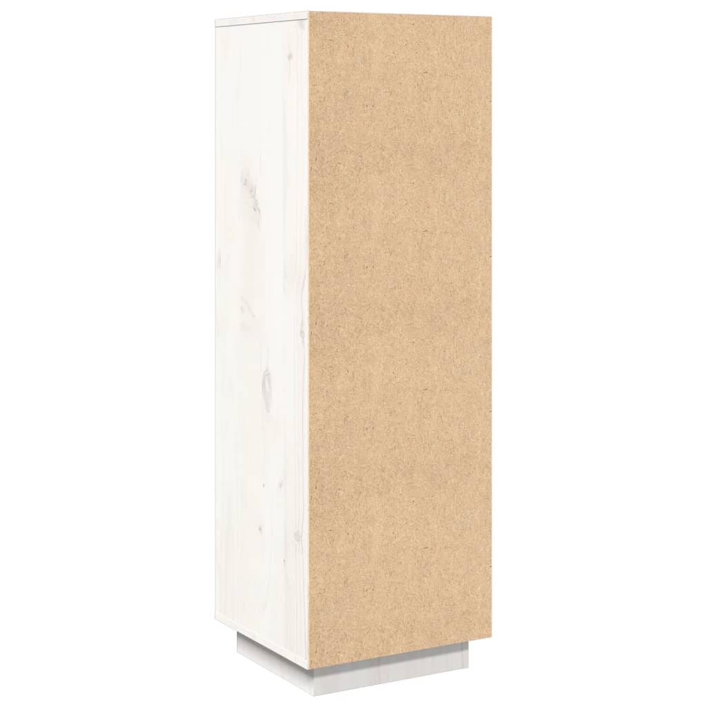 Buffet haut Blanc 38x35x117 cm Bois massif de pin - XIOS