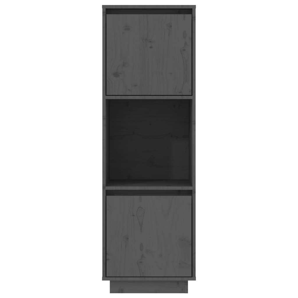 Buffet haut Gris 38x35x117 cm Bois massif de pin - XIOS