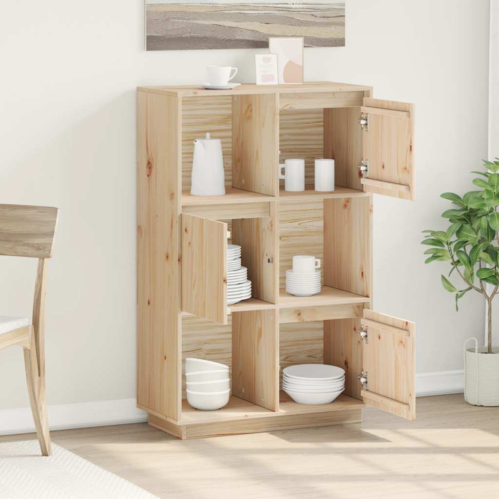 Buffet haut 74x35x117 cm Bois massif de pin - XIOS