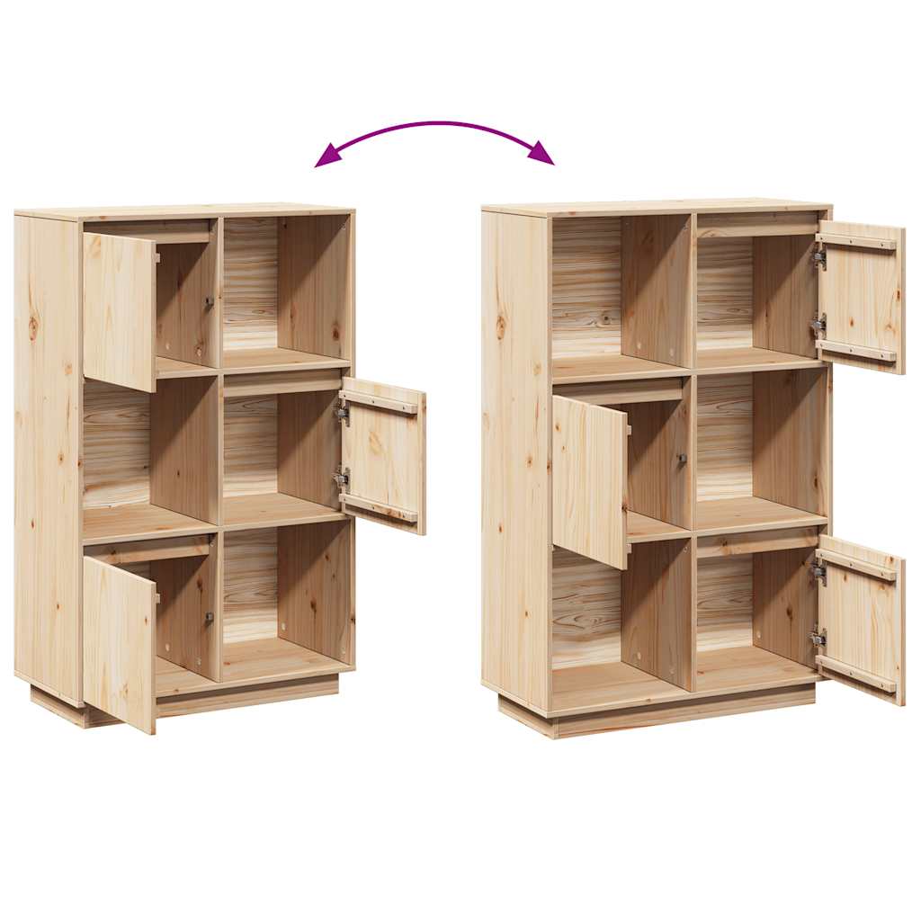 Buffet haut 74x35x117 cm Bois massif de pin - XIOS