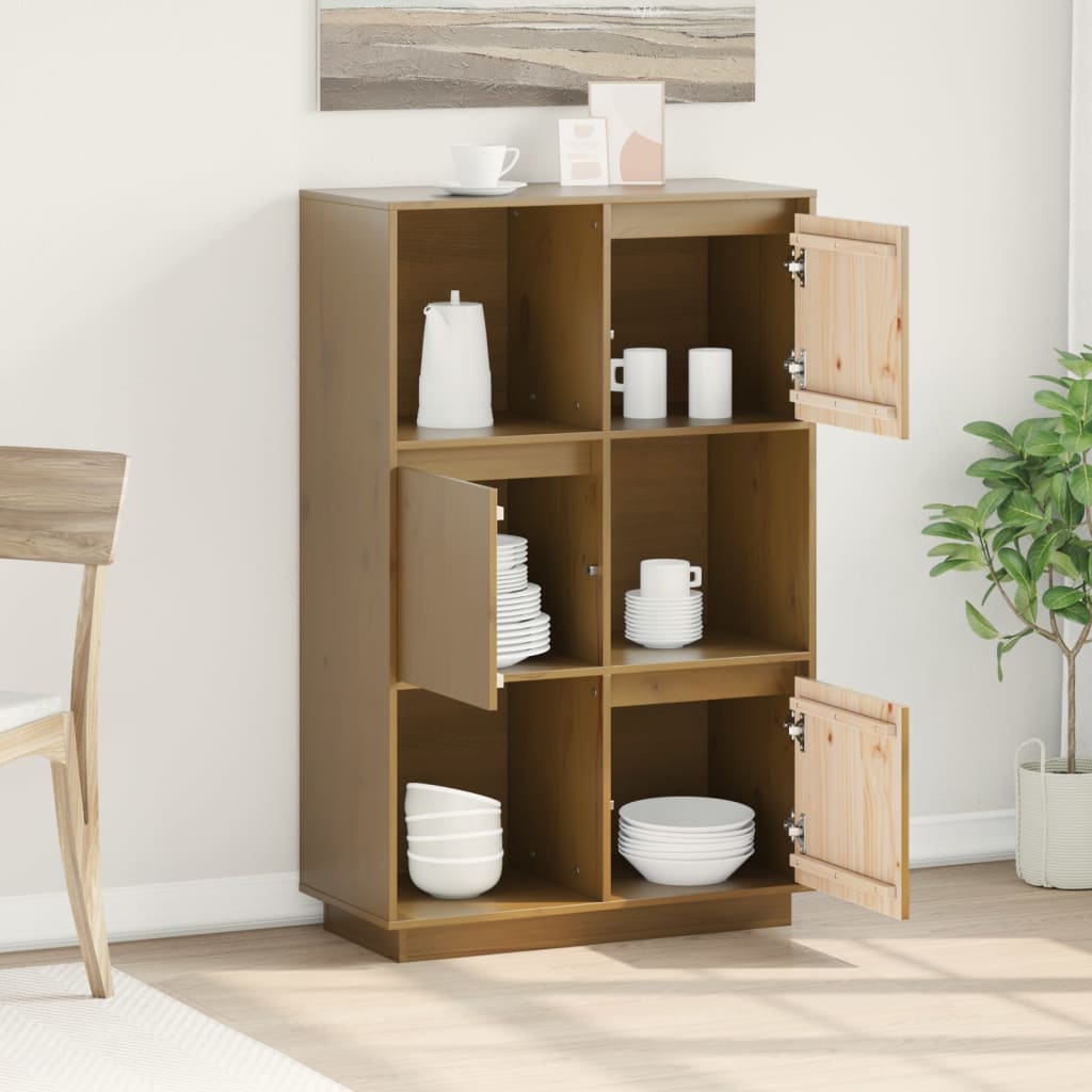 Buffet Marron miel 74x35x117 cm Bois massif de pin - XIOS