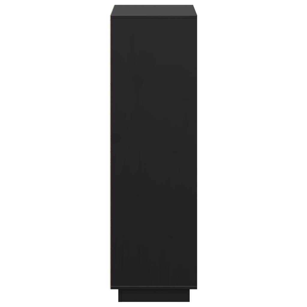 Buffet Noir 74x35x117 cm Bois massif de pin - XIOS