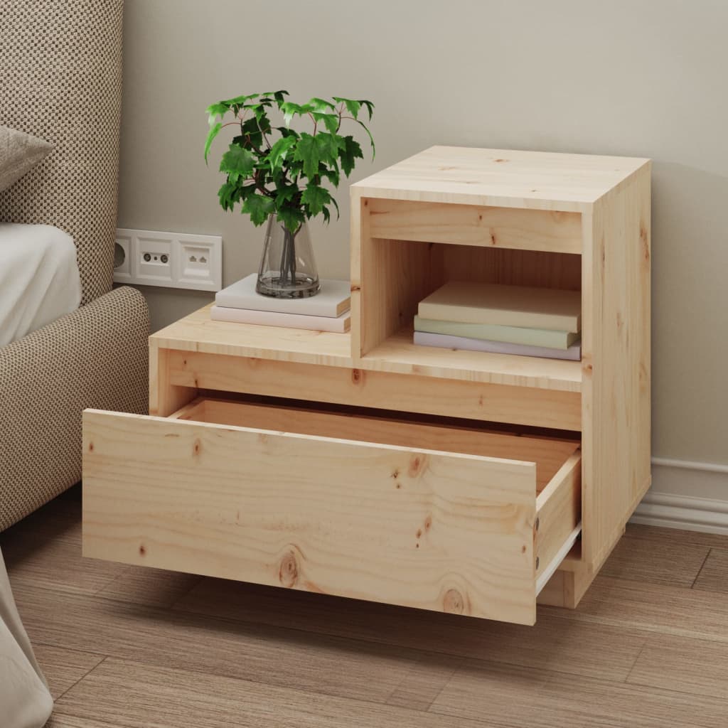 Tables de chevet 2 pcs Gris 60x34x51 cm Bois de pin solide - XIOS