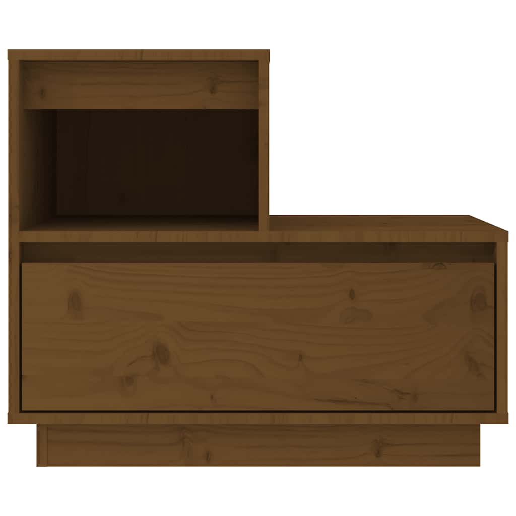Tables de chevet 2pcs Marron miel 60x34x51cm Bois de pin massif - XIOS