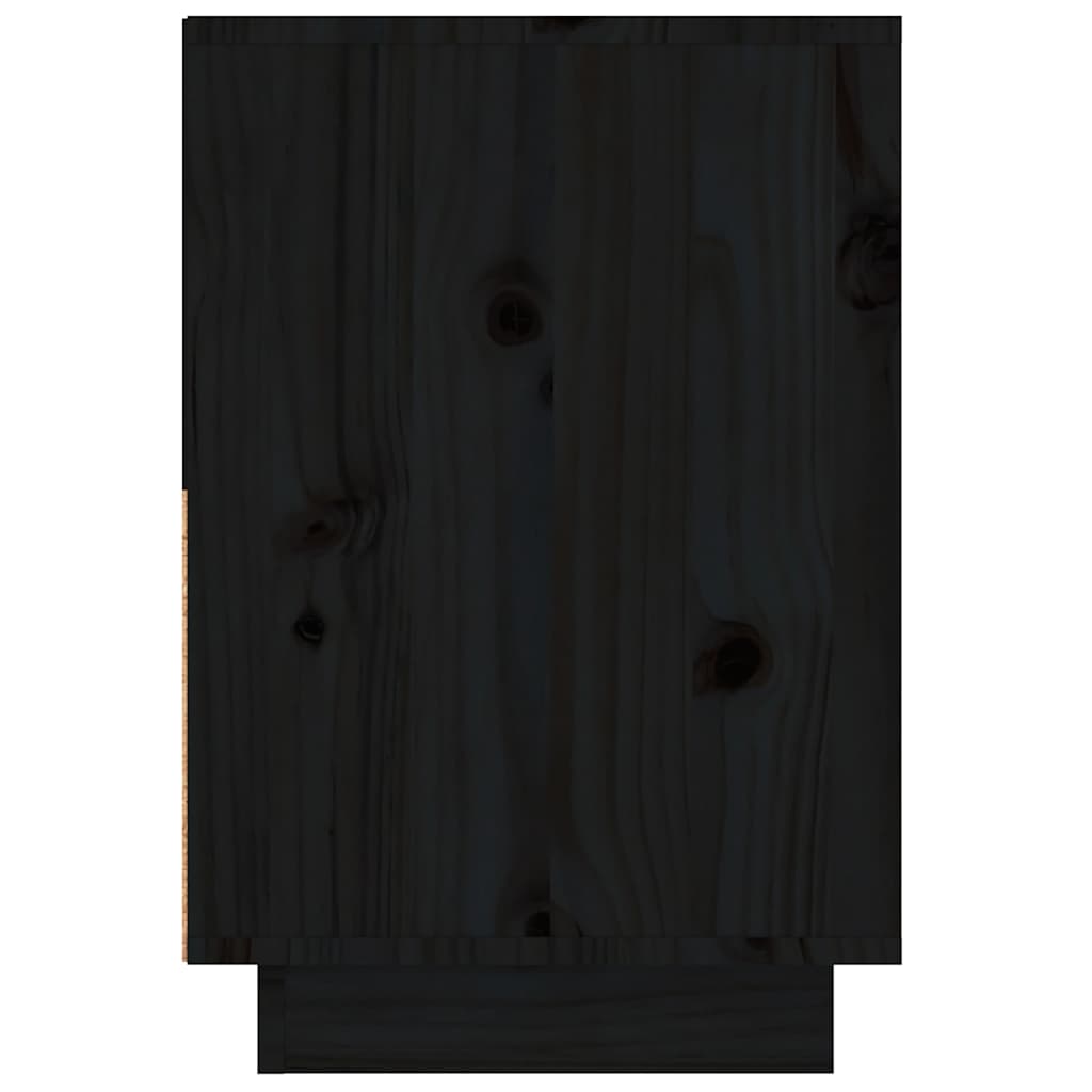 Tables de chevet 2 pcs Noir 60x34x51 cm Bois de pin solide - XIOS