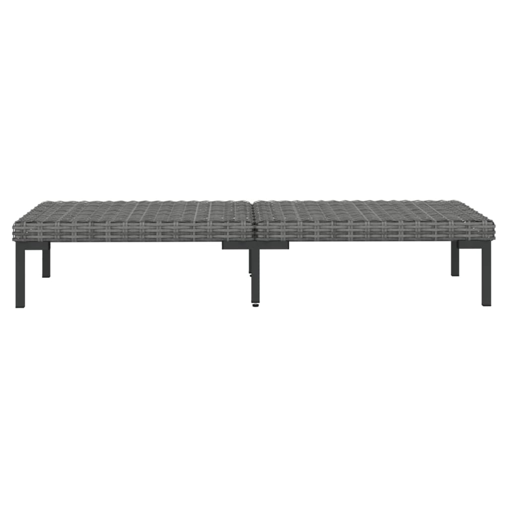 Salon de jardin 7 pcs avec coussins Résine tressée Gris foncé