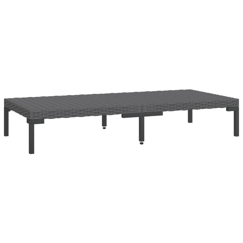 Salon de jardin 6 pcs avec coussins Résine tressée Gris foncé