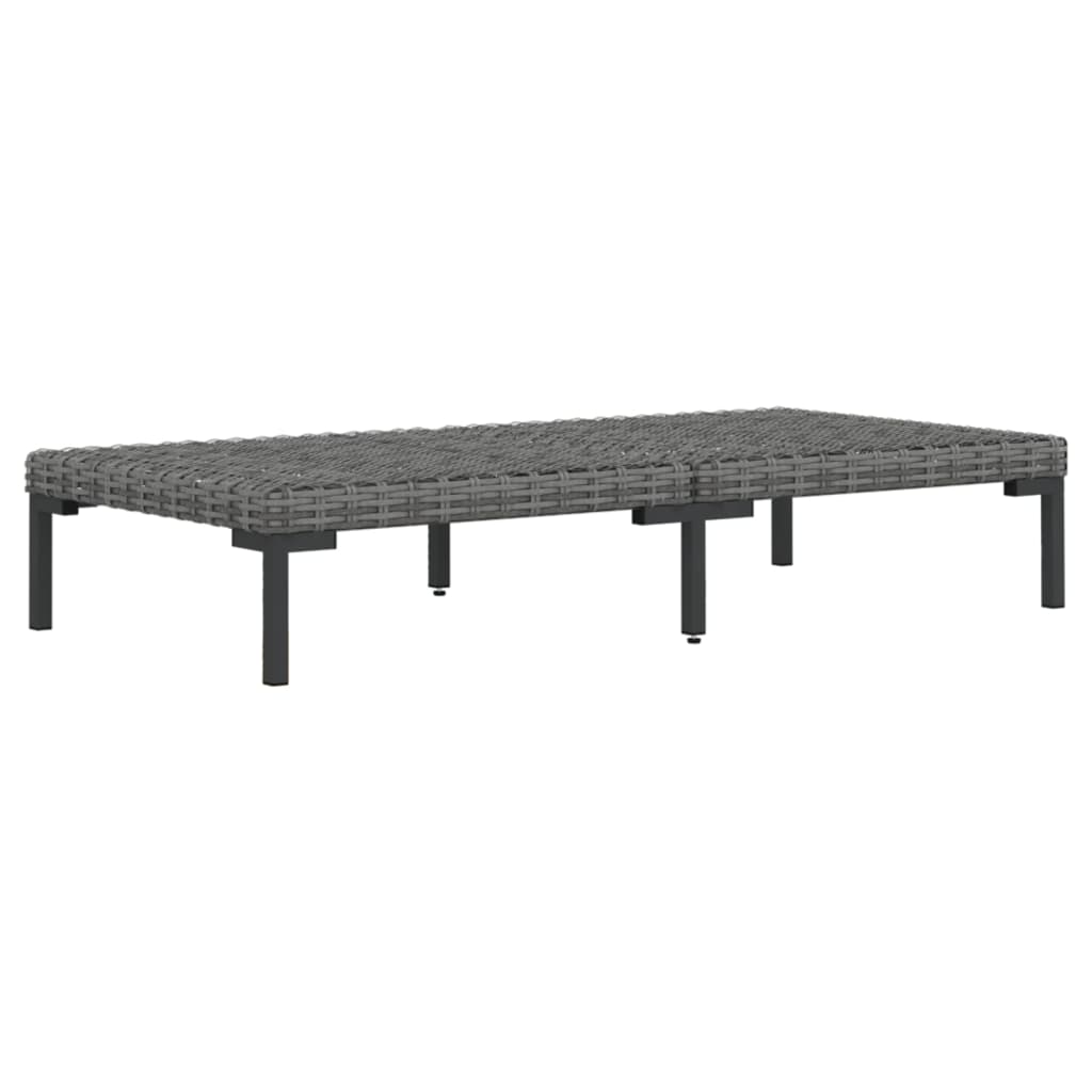 Salon de jardin 8 pcs avec coussins Résine tressée Gris foncé