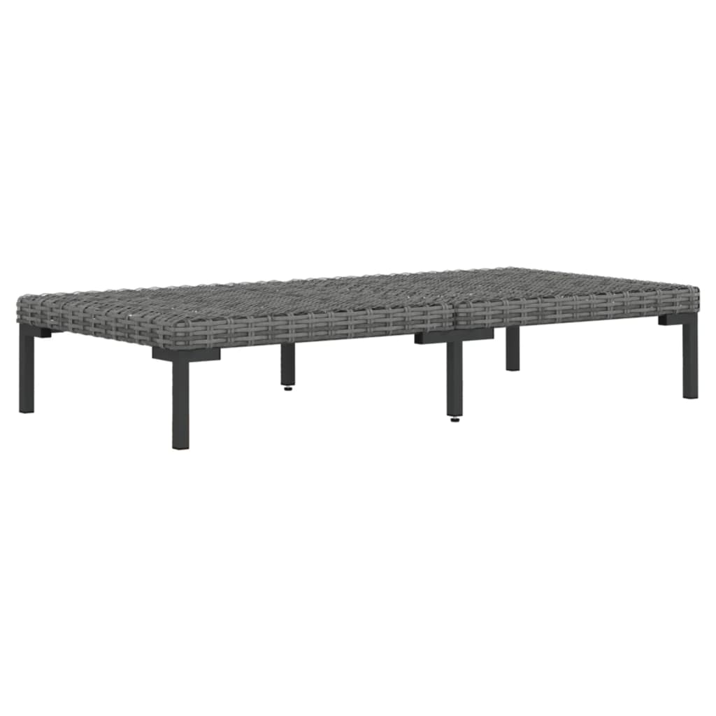 Salon de jardin 8 pcs avec coussins Résine tressée Gris foncé