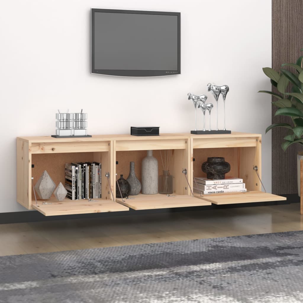 Meubles TV 3 pcs Bois massif de pin - XIOS