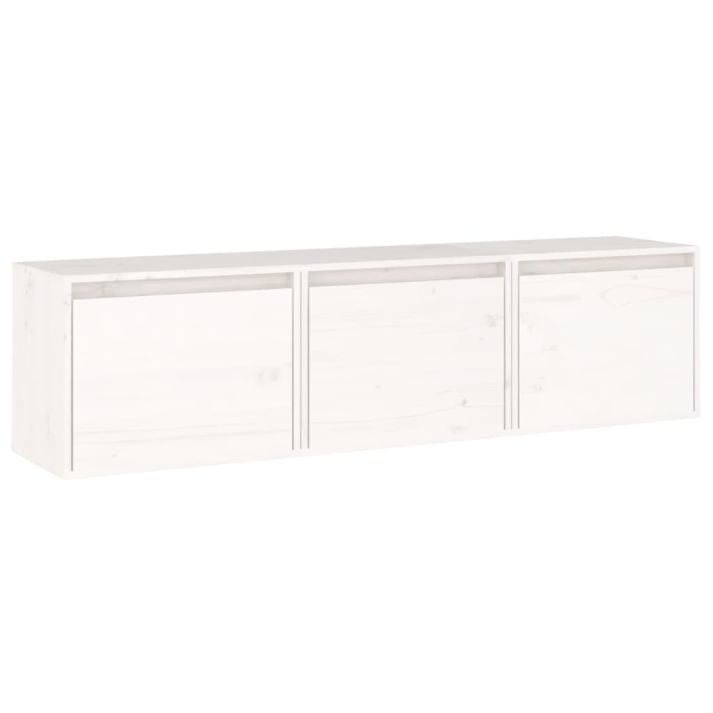 Meubles TV 3 pcs Blanc Bois massif de pin - XIOS