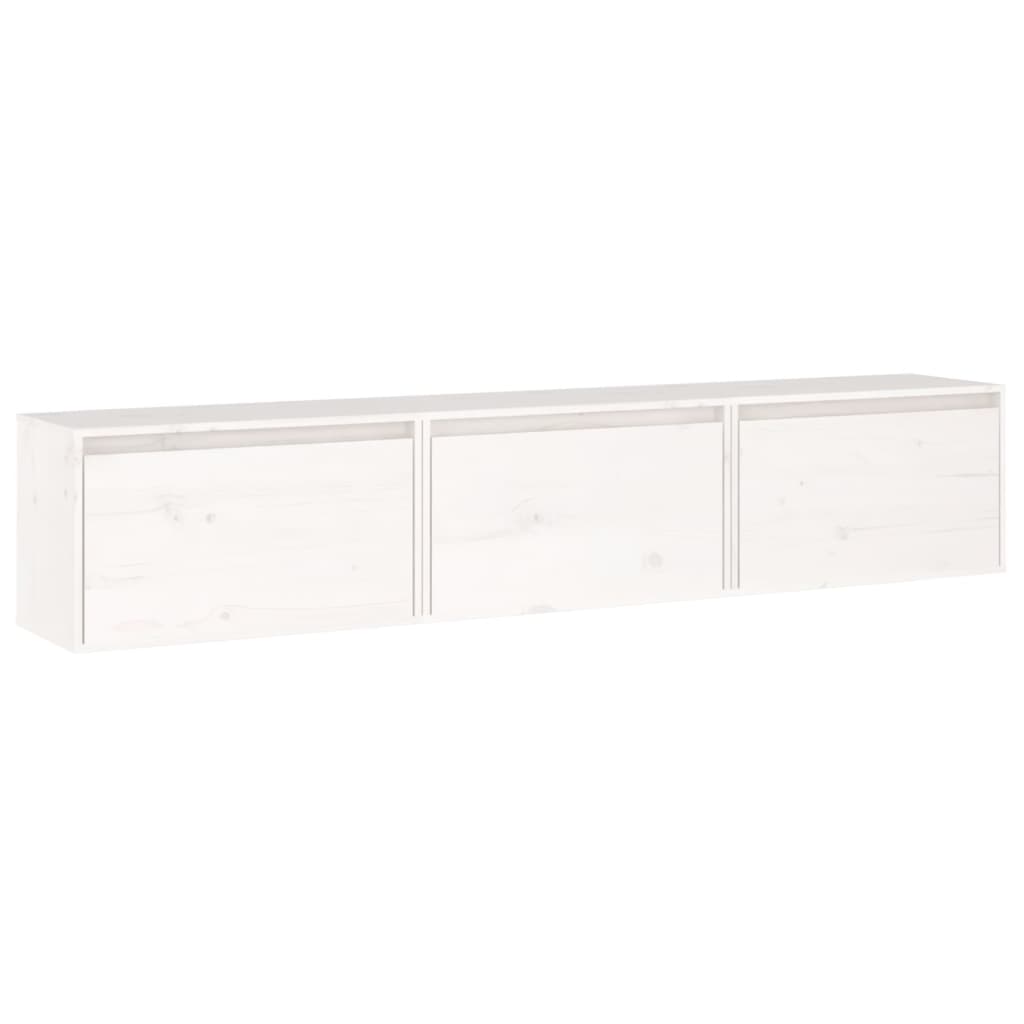 Meubles TV 3 pcs Blanc Bois massif de pin - XIOS