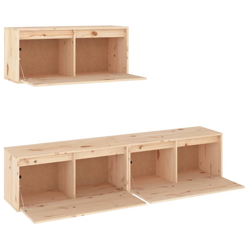 Meubles TV 3 pcs Bois massif de pin - XIOS