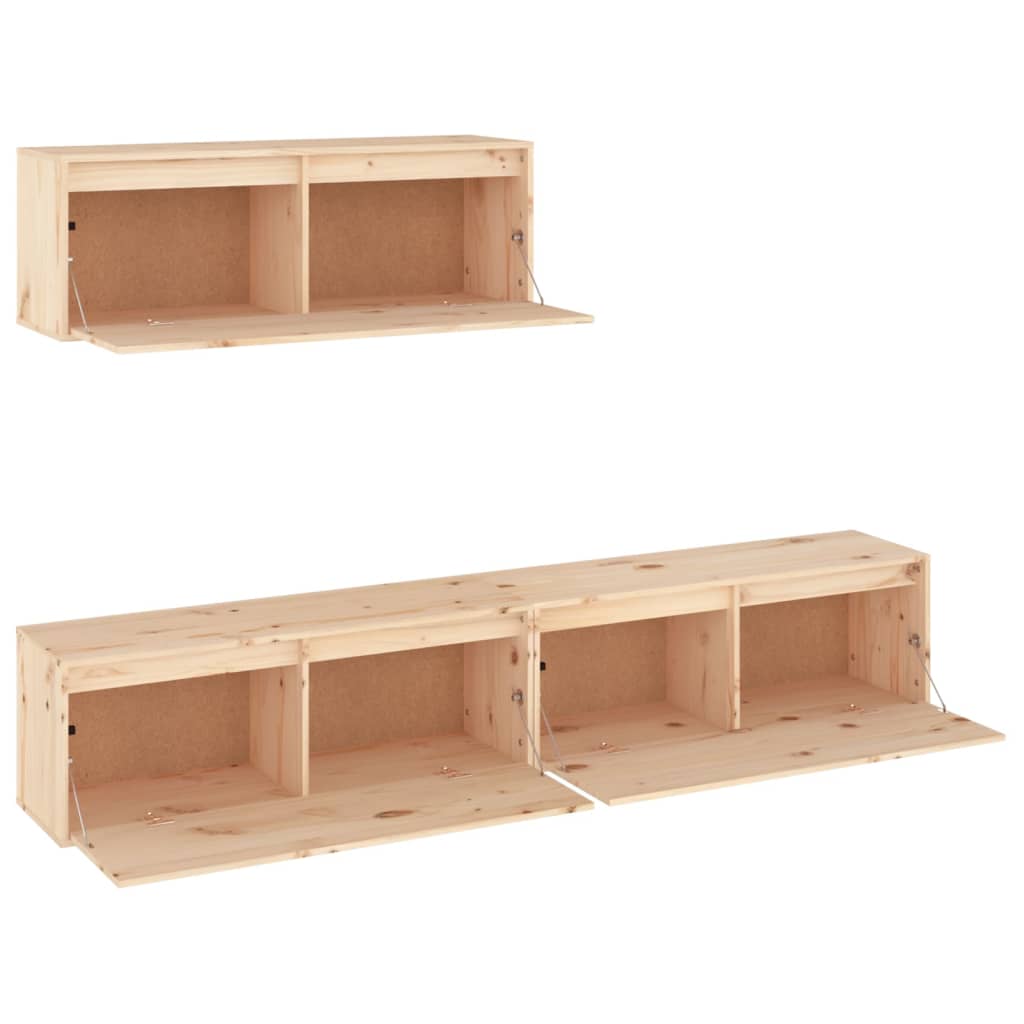 Meubles TV 3 pcs Bois massif de pin - XIOS