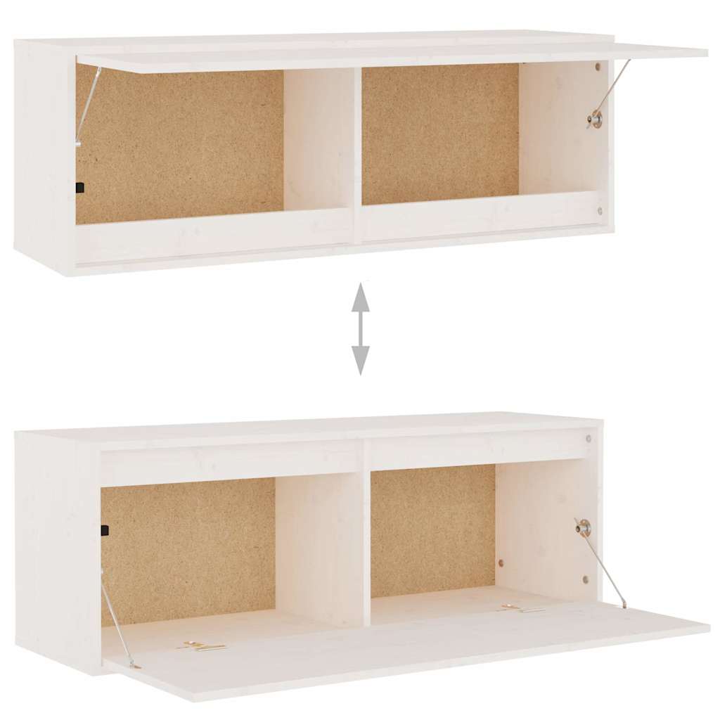 Ensemble de meubles TV 3 pcs blanc bois massif de pin - XIOS