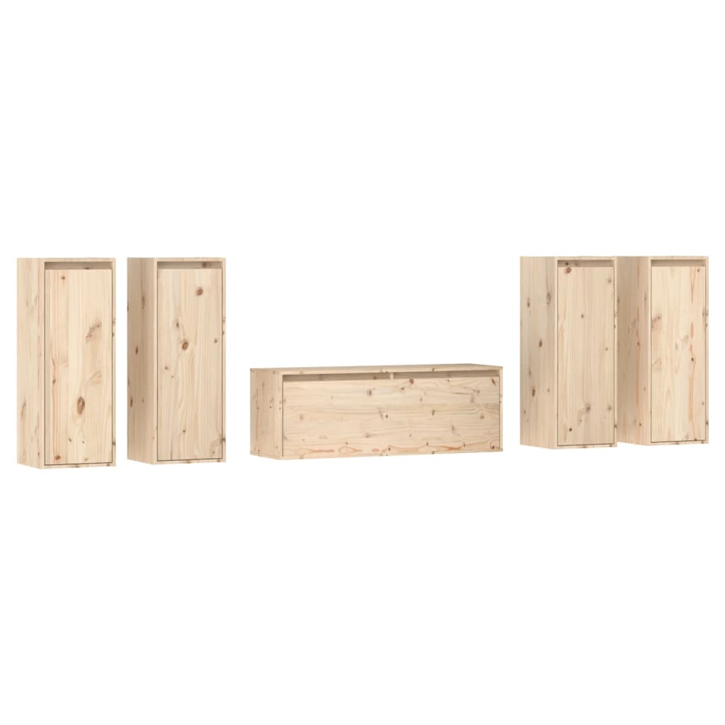Meubles TV 5 pcs Bois massif de pin - XIOS