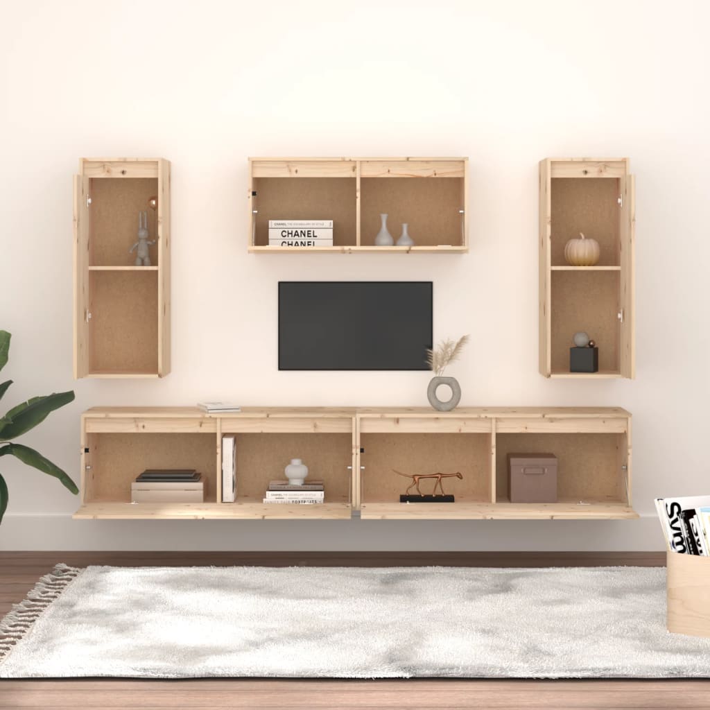 Meubles TV 5 pcs Bois massif de pin - XIOS