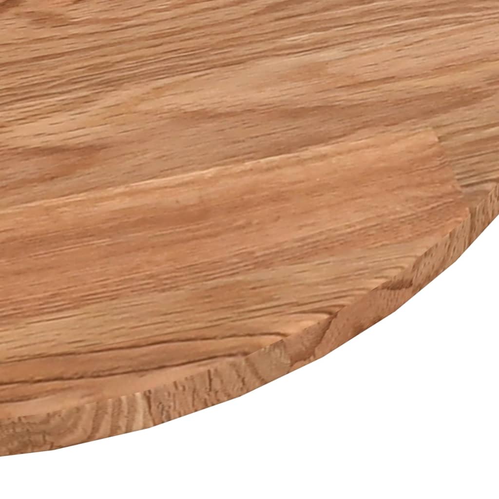 Dessus de table rond Marron clair Ø70x1,5 cm Bois chêne traité - XIOS