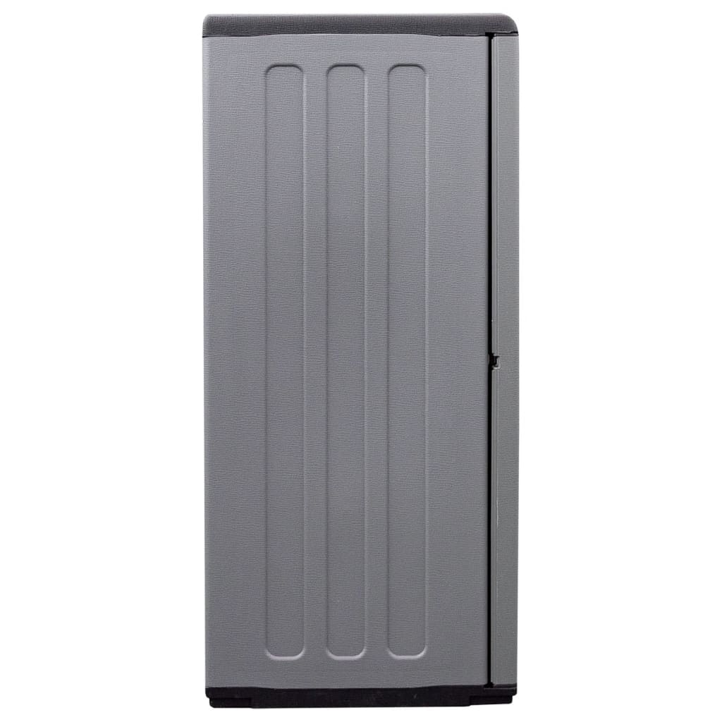 Armoire de rangement de jardin Gris et noir 102x37x84 cm PP