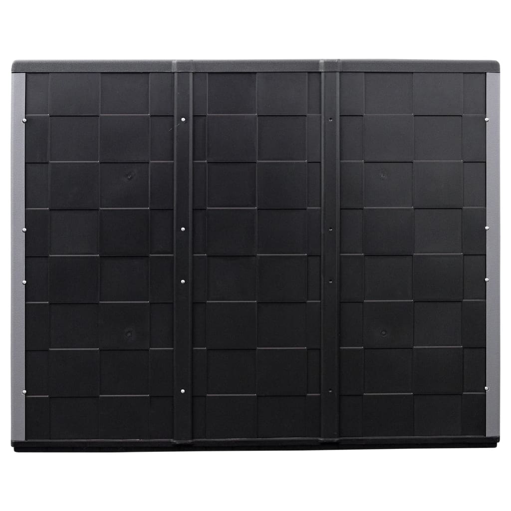 Armoire de rangement de jardin Gris et noir 102x37x84 cm PP