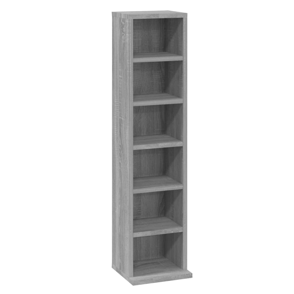 Armoire à CD Sonoma gris 21x20x88 cm Bois d'ingénierie Fixations & meubles de rangement multimédia vidaXL