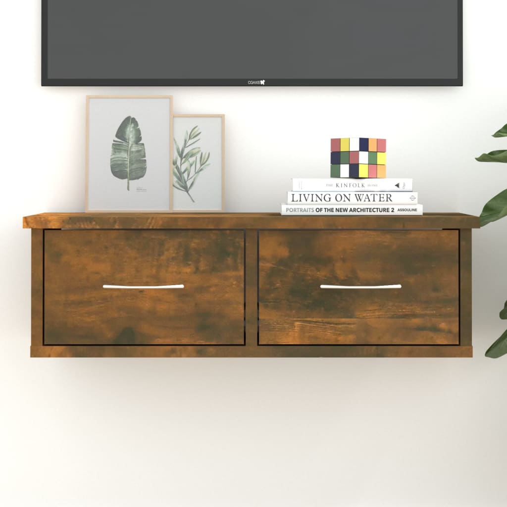 Armoire murale Chêne fumé 60x26x18,5 cm Bois d'ingénierie - XIOS